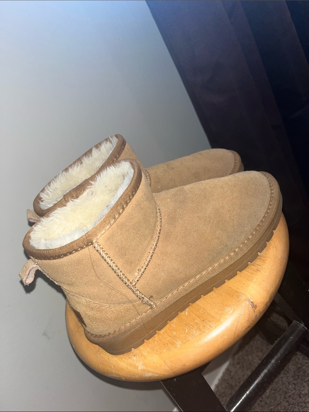 Evellyhootd fur lined boots